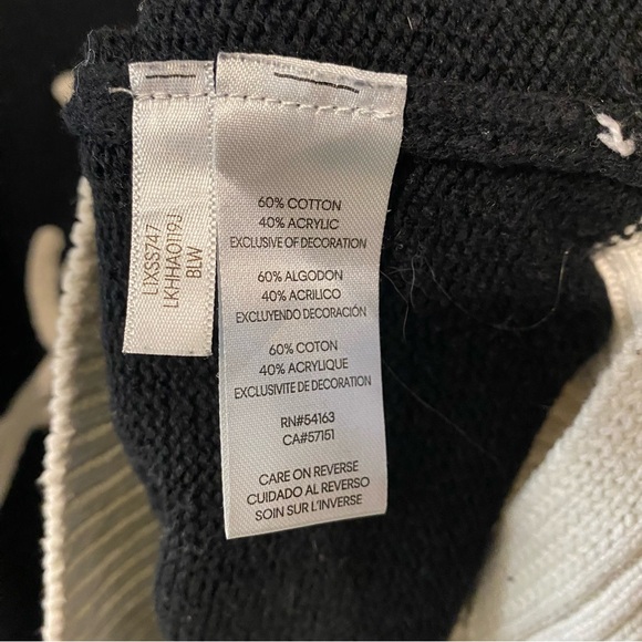 Karl Lagerfeld Black and White Women's Sweater - Picture 6 of 9